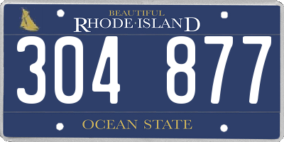 RI license plate 304877