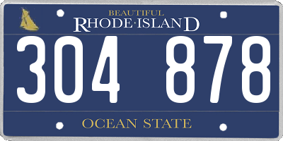 RI license plate 304878