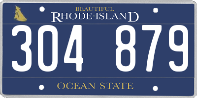 RI license plate 304879
