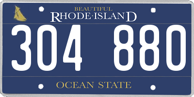 RI license plate 304880