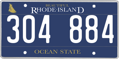 RI license plate 304884