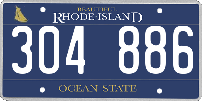RI license plate 304886