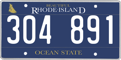 RI license plate 304891