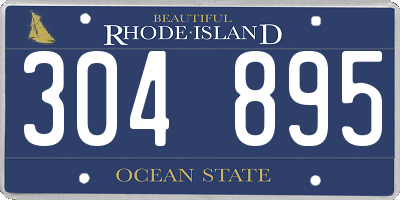 RI license plate 304895