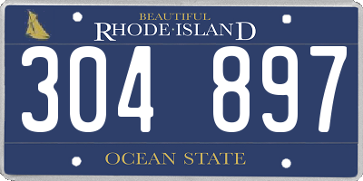 RI license plate 304897