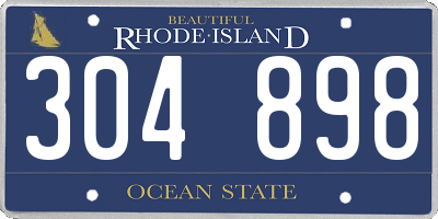 RI license plate 304898