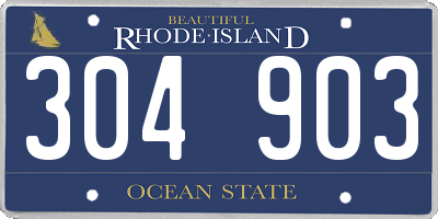 RI license plate 304903