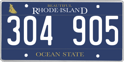 RI license plate 304905