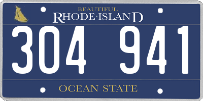 RI license plate 304941