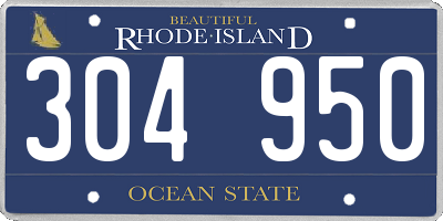 RI license plate 304950