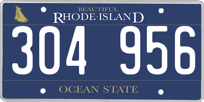 RI license plate 304956