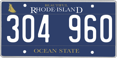 RI license plate 304960