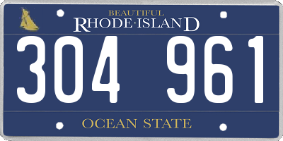RI license plate 304961