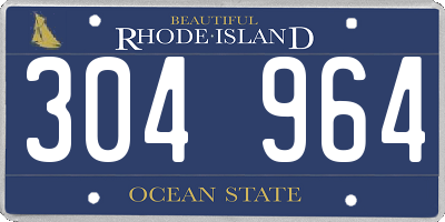 RI license plate 304964