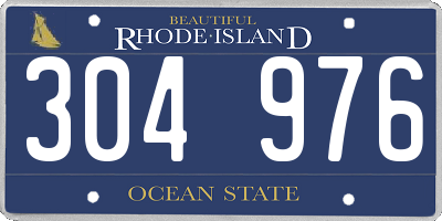RI license plate 304976