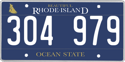 RI license plate 304979