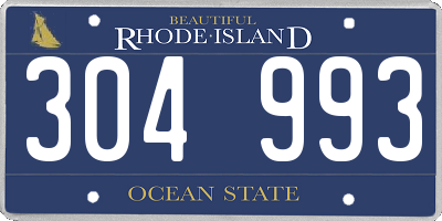 RI license plate 304993