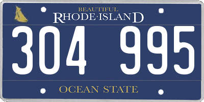 RI license plate 304995