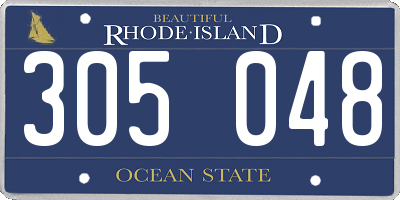 RI license plate 305048