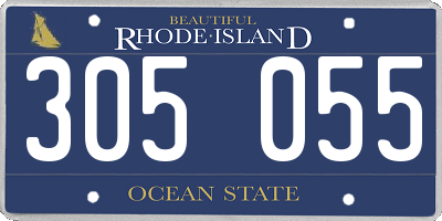 RI license plate 305055