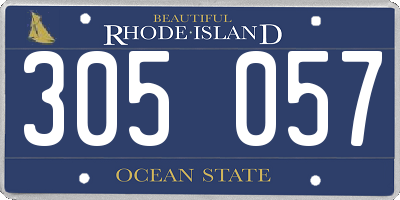 RI license plate 305057
