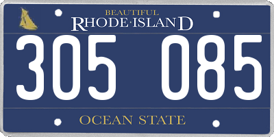 RI license plate 305085