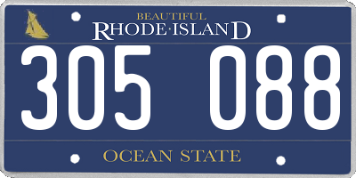 RI license plate 305088