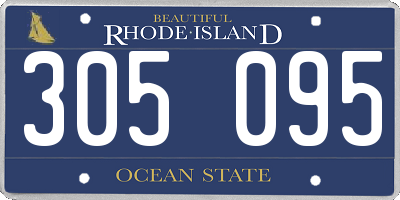 RI license plate 305095