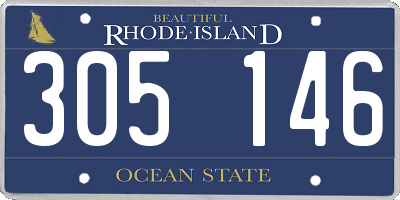 RI license plate 305146