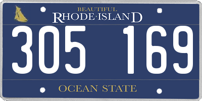 RI license plate 305169