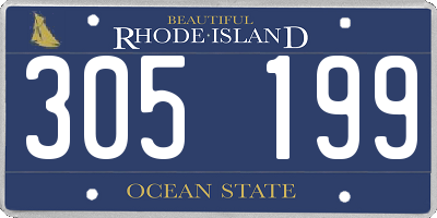 RI license plate 305199