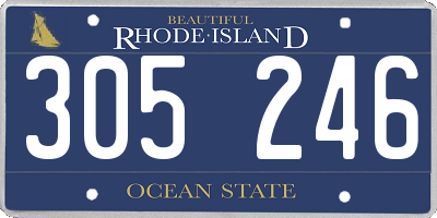 RI license plate 305246