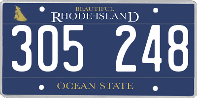 RI license plate 305248