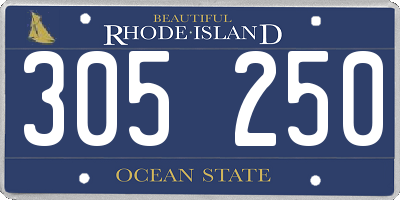 RI license plate 305250