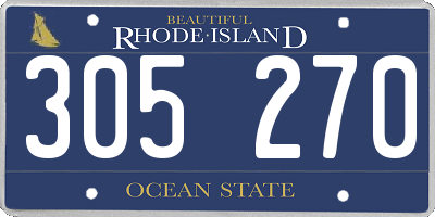 RI license plate 305270