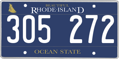 RI license plate 305272