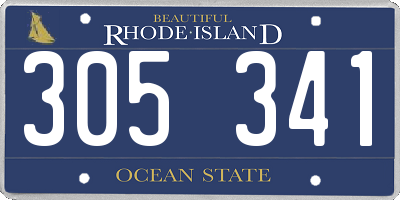 RI license plate 305341