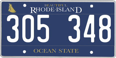 RI license plate 305348
