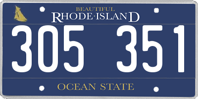 RI license plate 305351