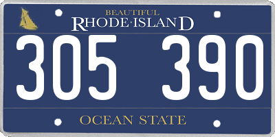 RI license plate 305390
