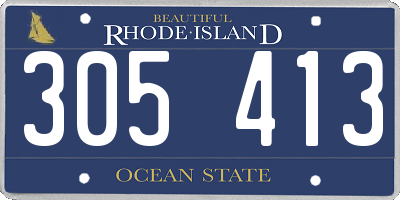 RI license plate 305413