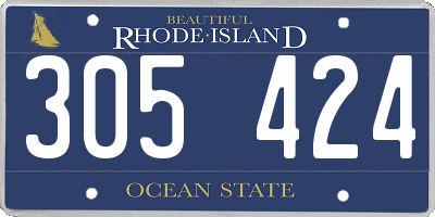RI license plate 305424