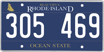 RI license plate 305469
