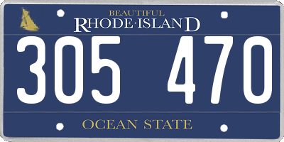 RI license plate 305470