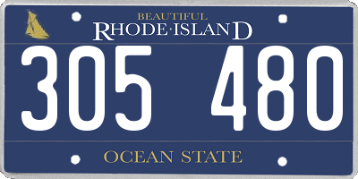 RI license plate 305480