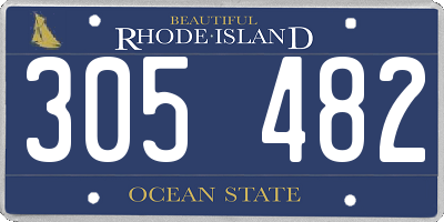 RI license plate 305482