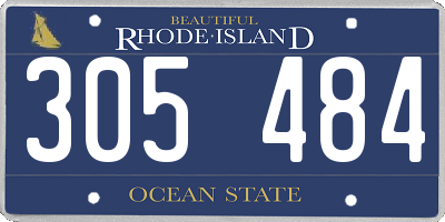 RI license plate 305484