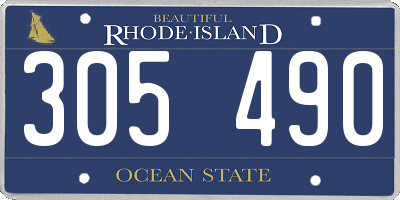 RI license plate 305490