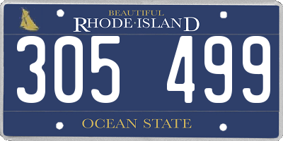 RI license plate 305499