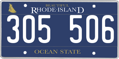 RI license plate 305506
